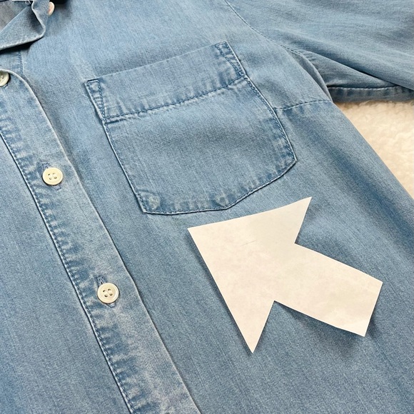 MICHAEL KORS COLLECTION • Chambray Denim Tie Waist Mini Dress - Picture 13 of 16